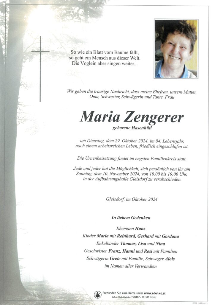 Maria Zengerer