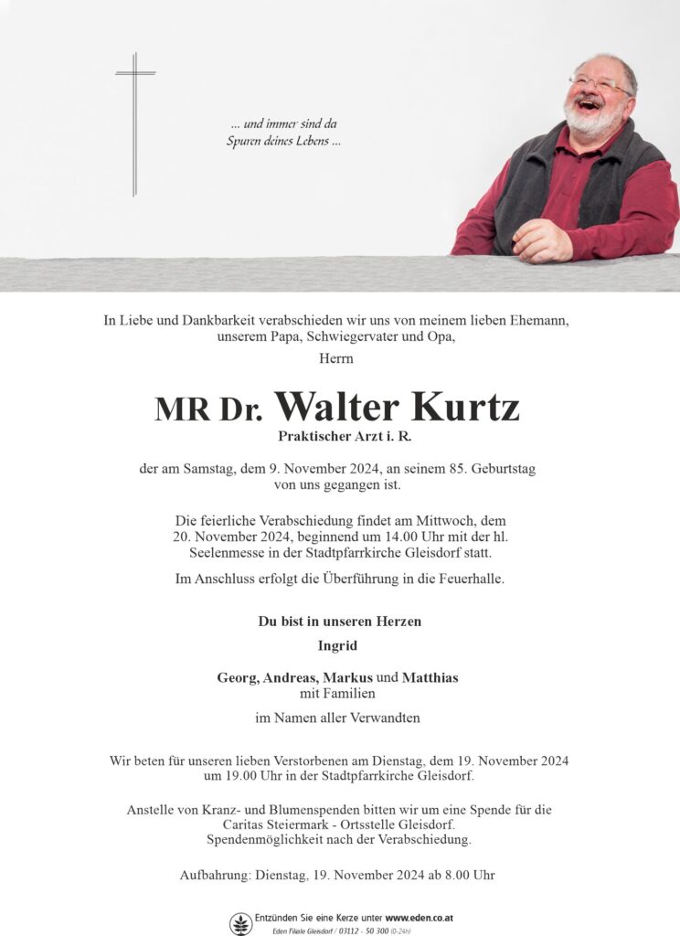 MR Dr. Walter Kurtz