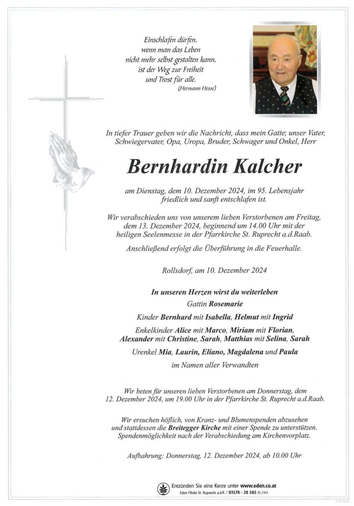 Bernhardin Kalcher